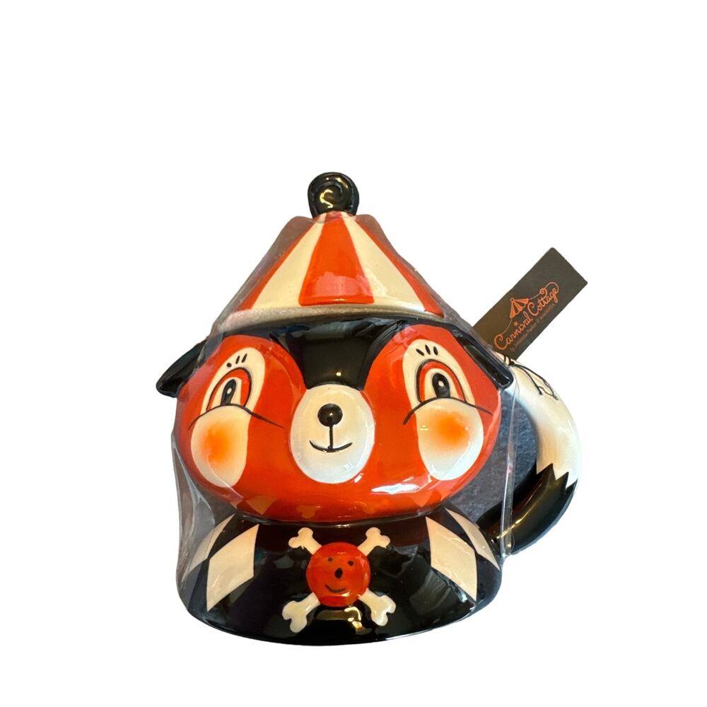 New Johanna Parker Carnival Cottage Howlbert Puppito Halloween Dog Mug w/Hat Top